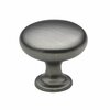 Gliderite Hardware 1-1/8 in. Pewter Classic Round Cabinet Knob, 10PK 5411-BP-10